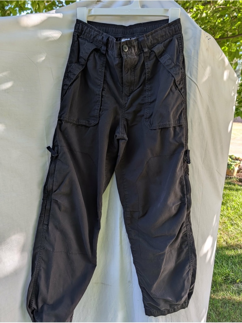 GAP Black Kids Cargo Pants with Utility Pockets